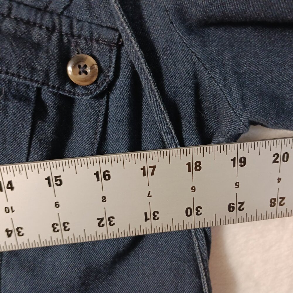CAbi,  Lightweight, Dark Chambray Jacket Size Medium, Button Front, Long sleeve - Picture 10 of 16